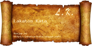Lakatos Kata névjegykártya