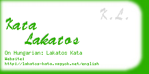 kata lakatos business card